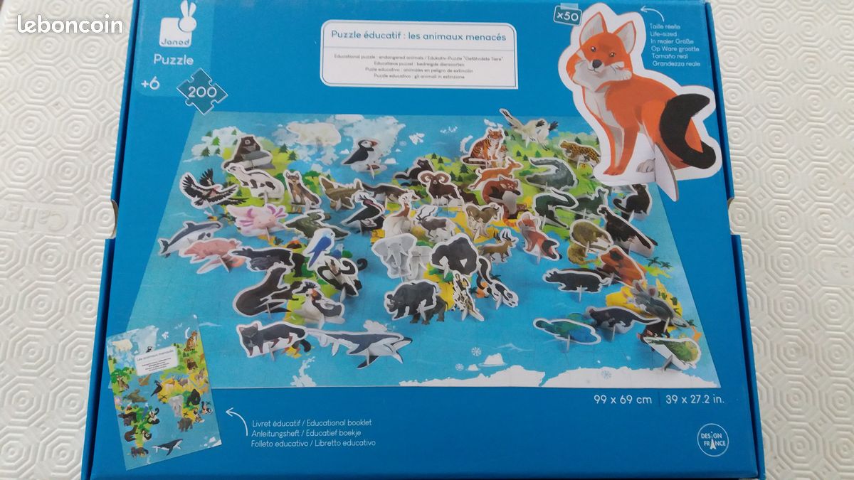 Puzzle éducatif 'les animaux menacés' (image 3)