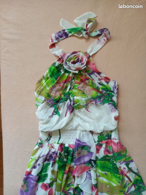 Robe Morgan 36 blanc fleurs colorées blanc (image 5)