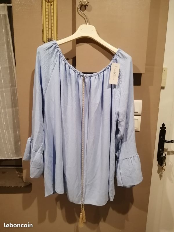 Pull Tunique En Maille Beige - Taille 48-52 - Fabriqué En Italie - Neuf Sans étiquette