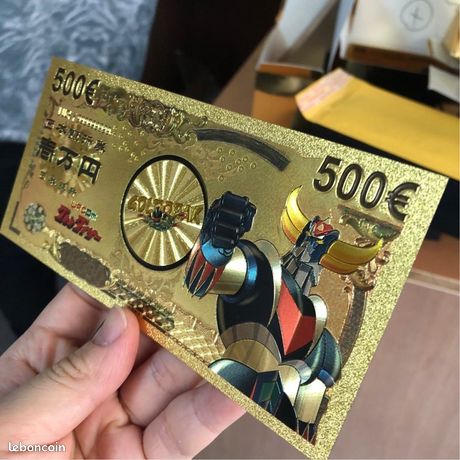 BILLET TICKET FIGURINE Goldorak Grendizer Actarus Manga Carte Collector Gold Or; EUR 6,00 - FR
