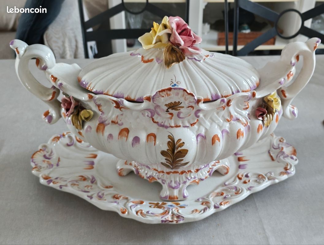 Soupière faïence vintage Bassano (image 1)