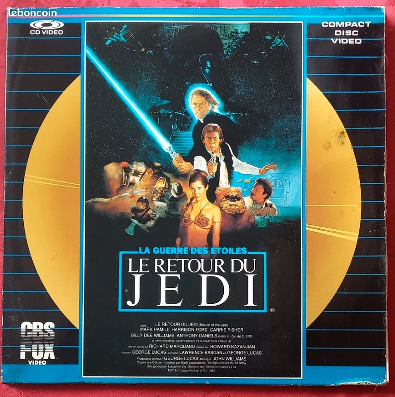 Compact Disc Vidéo (Laserdisc) STAR WARS - LE RETOUR DU JEDI (FRANÇAIS)[RARE] (image 1)