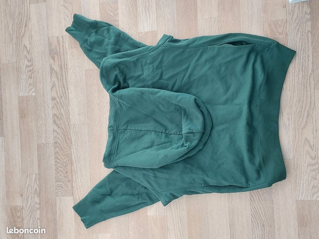 Sweat zippé vert clair coton - AMBOISE
