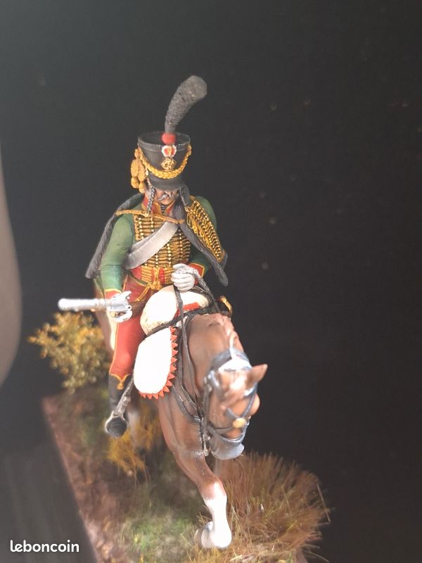 5 SOLDAT PLOMB empire Napoléon figurine officiers hussard Labayen EUR