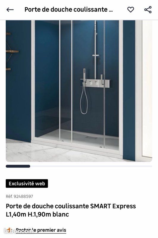 Porte coulissante douche moitié prix SMART Express (image 1)