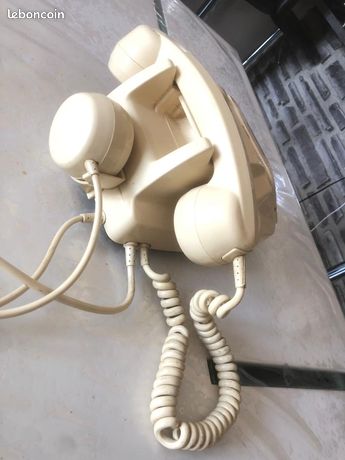 Téléphone vintage à cadran Socotel S63 Blanc Ivoire