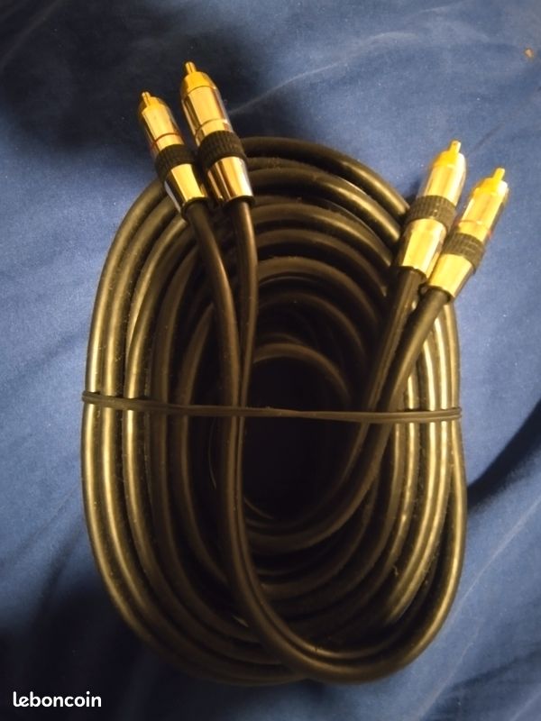 Vend câble fiche D I N doré à l or fin 25 m (image 1)