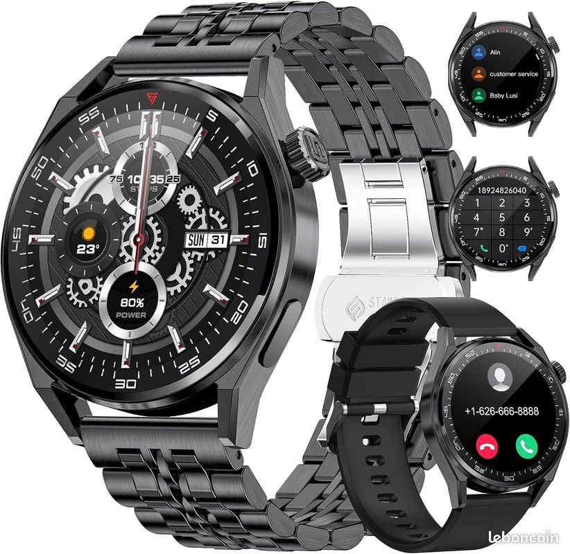 Montre Connectée COLMI P71 Or - Étanche Appels Bluetooth - Homme/Femme