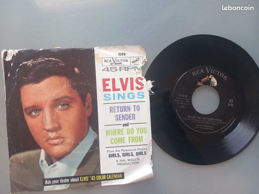 Elvis presley 45t vynile pressage etranger (image 1)