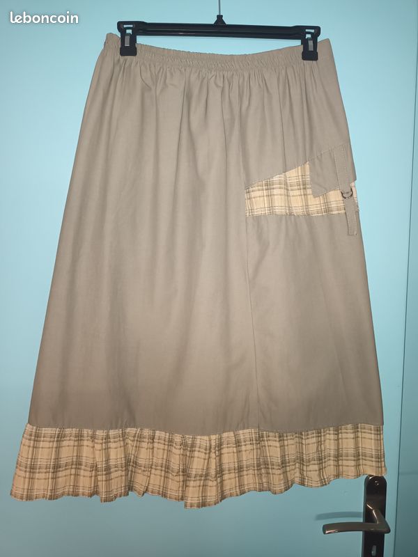 Jupe beige et jaune T46 (mam33133) (image 6)