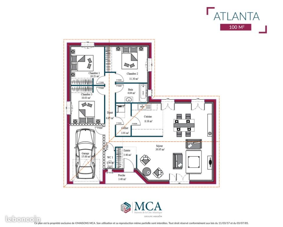 Maison 4 pièces 100 m² - Cagnotte 40300 (image principale 4)
