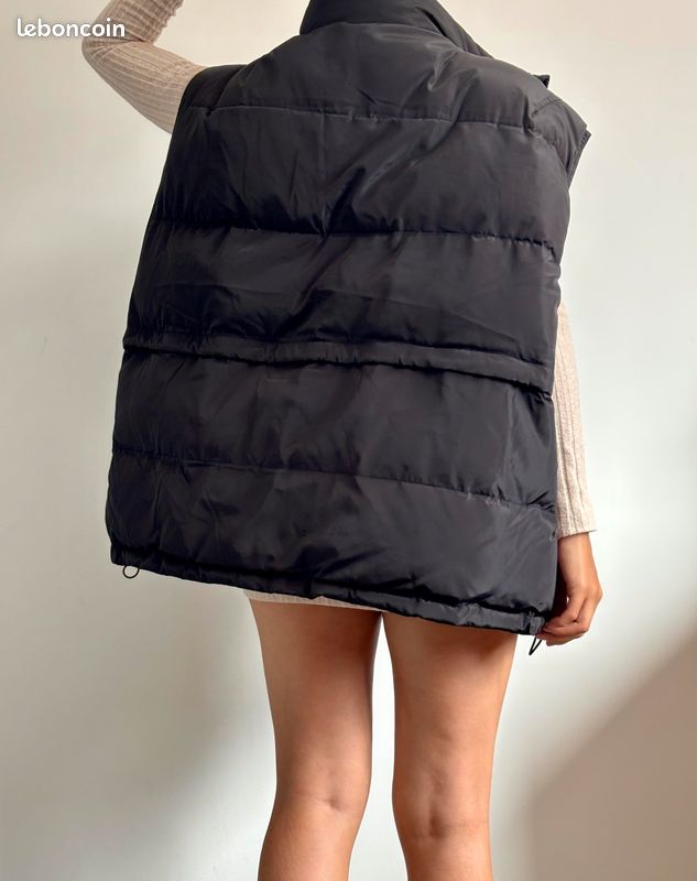 Doudoune MAJE sans manches en – Noir et Écru Vêtements