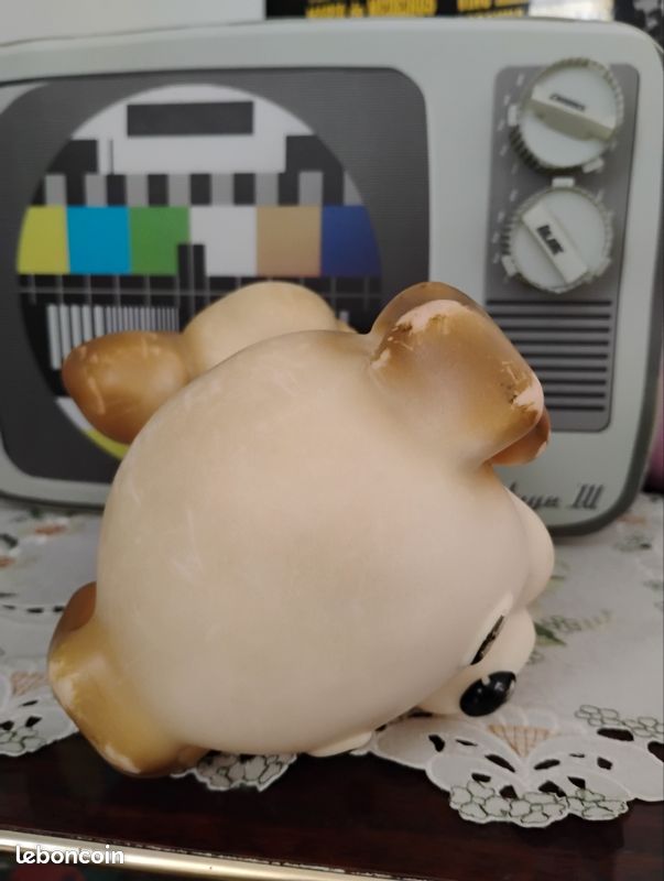 Jouet Ancien Des Années 50 : Grand Chien POUET En Plastique – Collection