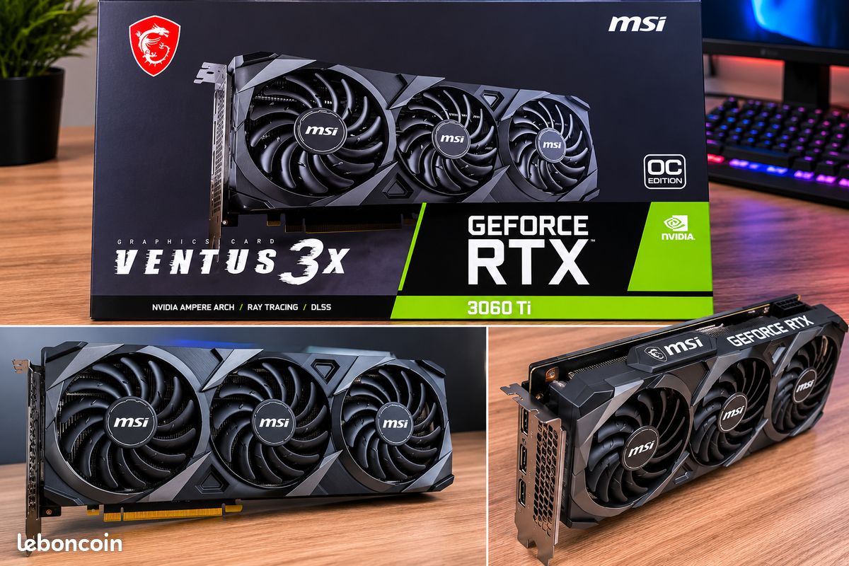 MSI GeForce RTX 3060 Ti Ventus 3X OC 8 Go (image 1)