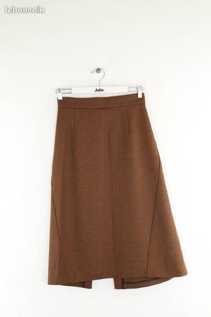 Jupe Barbara Bui Marron Chiné - Taille 36 FR (40 IT) - 50% Laine - Occasion Très Bon état