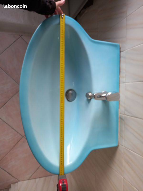 Lavabo vintage bleu (image 4)