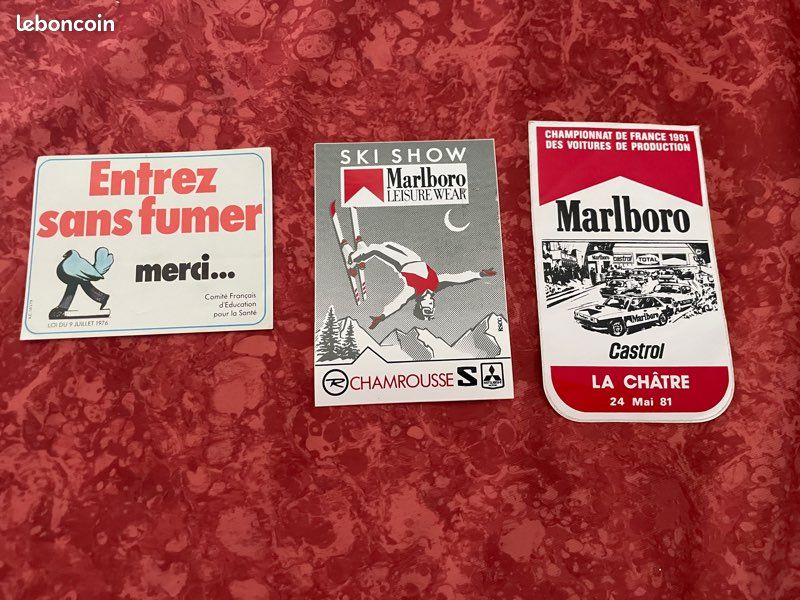 AUTOCOLLANTS. MARLBORO. . Vintage de 1981