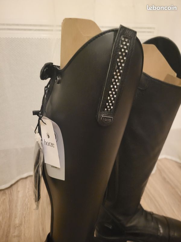 EQUITHÈME – Bottes Enfant Cuir Lisse Noir | Equinoxe Shop