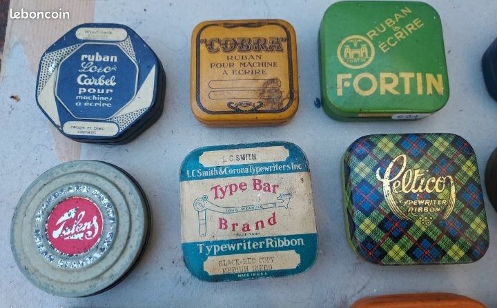 Lot de boites vintage de collection de ruban de machine à écrire (image 2)