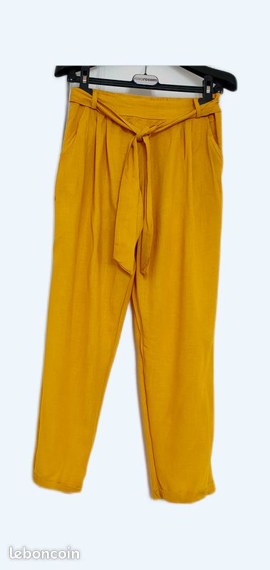 Pantalon femme "style indien" - taille 36 »couleur jaune ocre (image 1)
