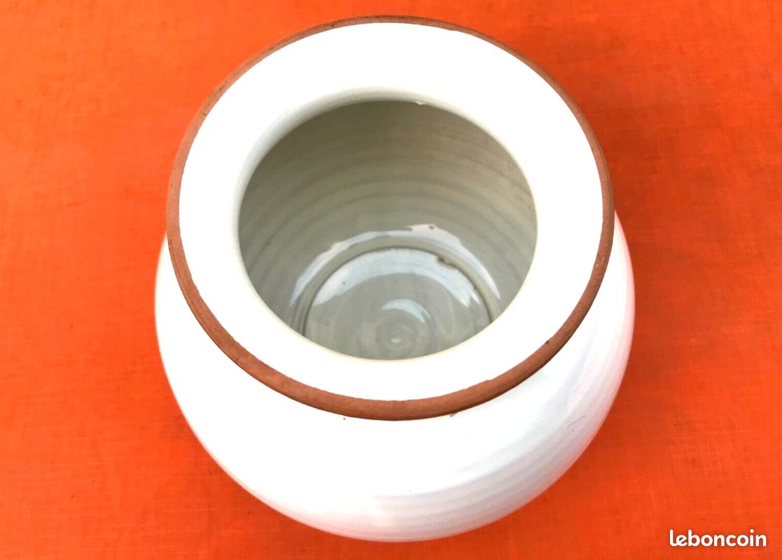 Années 1960 Vase boule céramique émaillée (image 3)