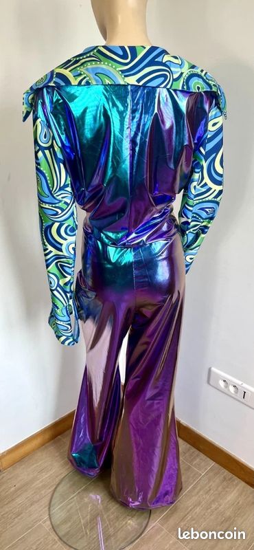 Veste Holographique Femme Mosaïque Miroir – Disco & Festival | Déguiz-Fêtes