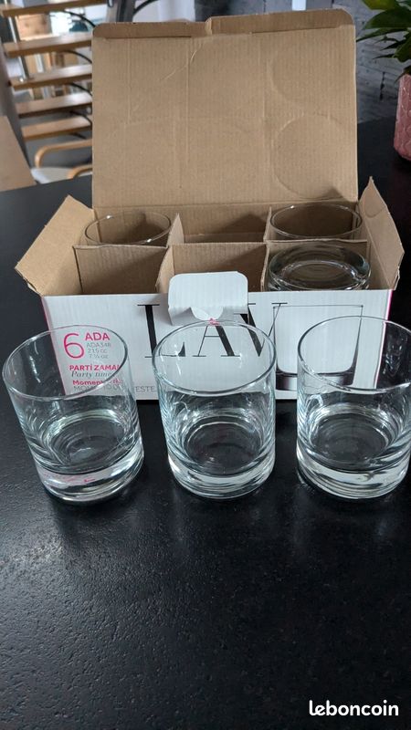 6 verres neuf plusieurs lots possible (image 1)
