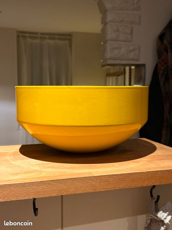 Grand bol ancien en metal émaillé de Copco (image 1)