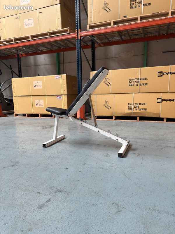 Adjustable Bench occasion machine musculation libre banc ajustable multi positions angles professionnel idéal haltères blanc et noir (image 3)