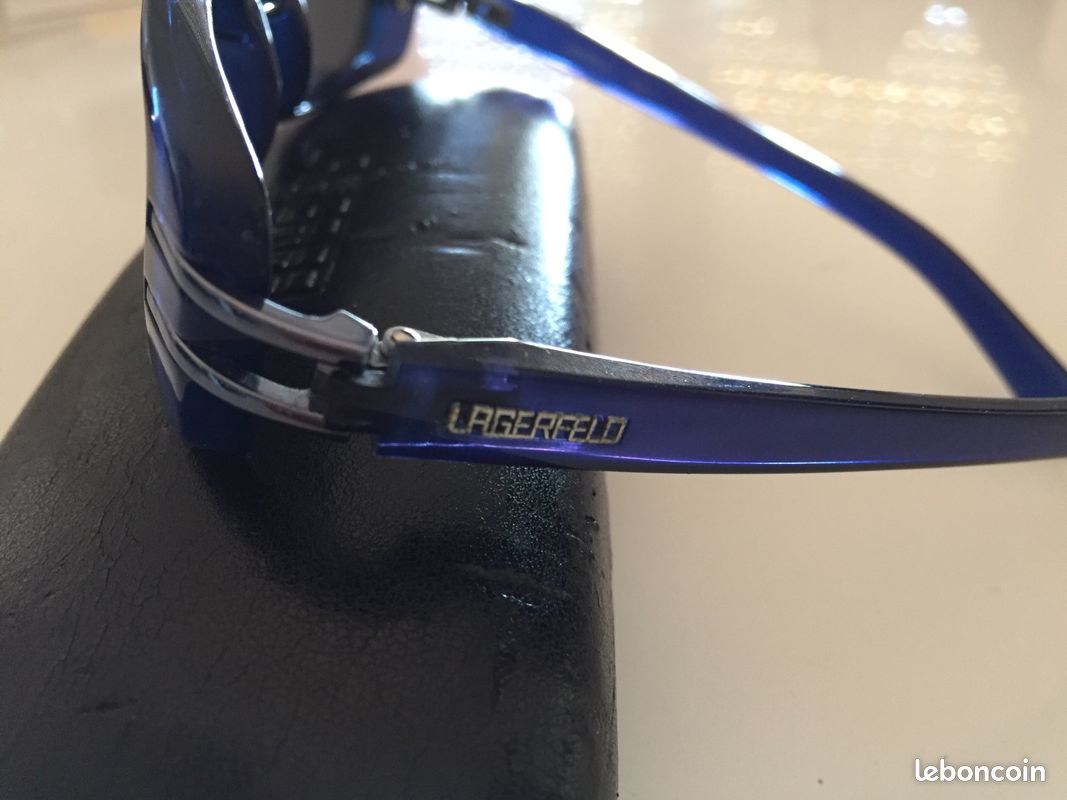 Lunettes soleil Lagerfeld bleu nuit (image 2)