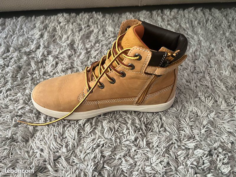 Timberland Davis Square 6-Inch Side Zip Junior A1UXF Wheat (image 4)