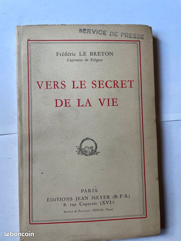 Frederic LE : VERS LE SECRET DE LA VIE... (image 1)