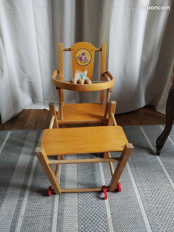 Jouet chaise haute bois (image 4)