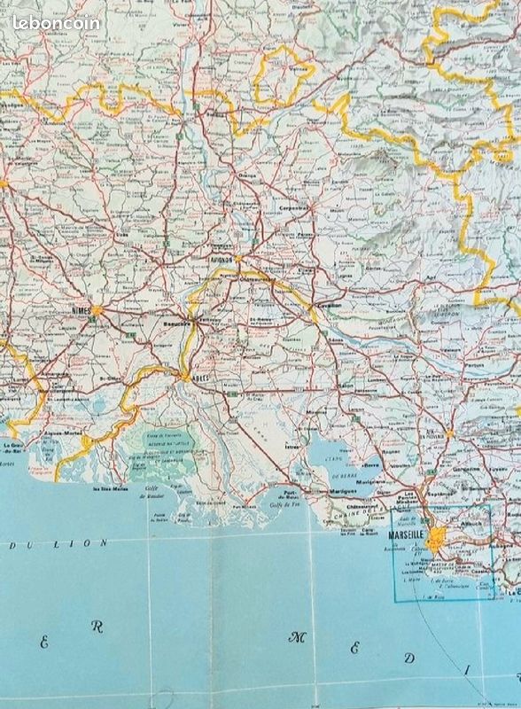 Carte du sud est de la France_Esso_1962*Reservé André (image 5)