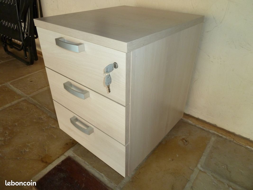 1 bloc de 3 tiroirs de bureau (image 1)