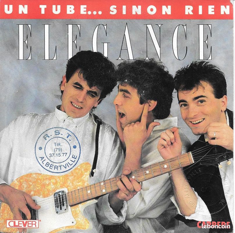 Elégance : Un Tube... Sinon Rien / Le Coeur à l'envers [Vinyle 45 tours 7"] 1985 (image 1)