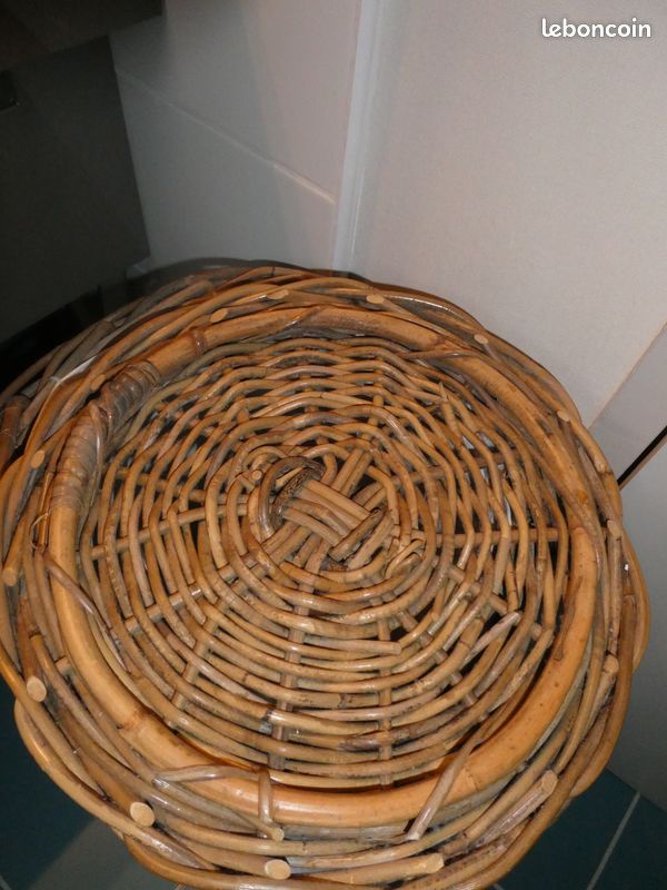 Grande corbeille en osier à linge (image 4)