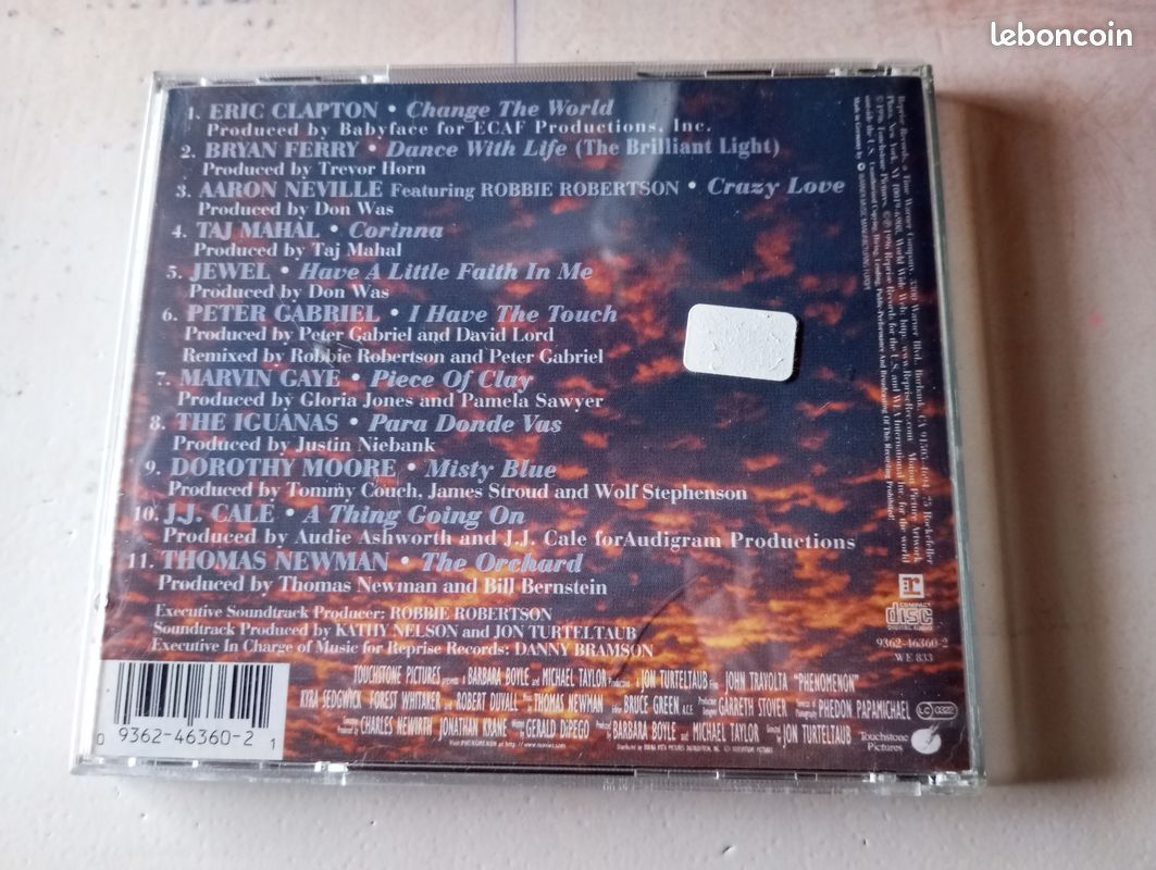 Cd BO du film "Phénomène" avec Travolta "katy" (image 2)