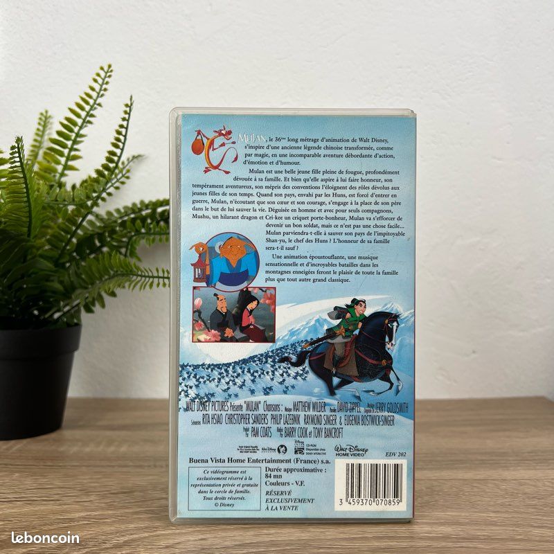 VHS Disney Mulan Cassette Vidéo Disney Collector Grand Classique RTL (image 4)