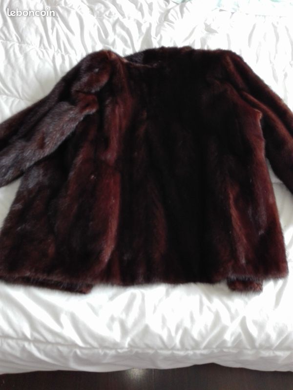 Veste en véritable fourrure de vison parfait état (image 1)