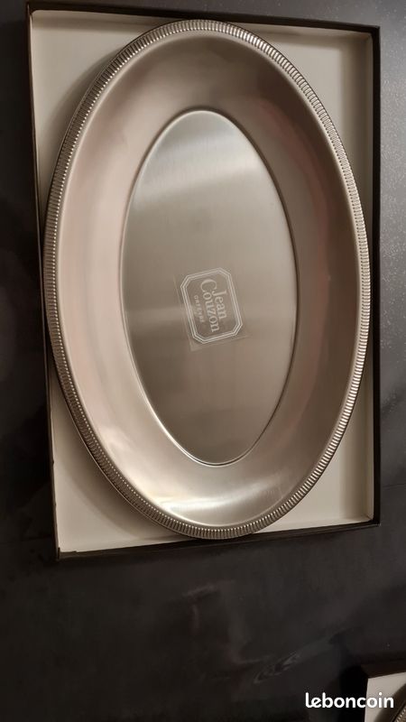 12 assiettes à escargots en inox - 12 empreintes