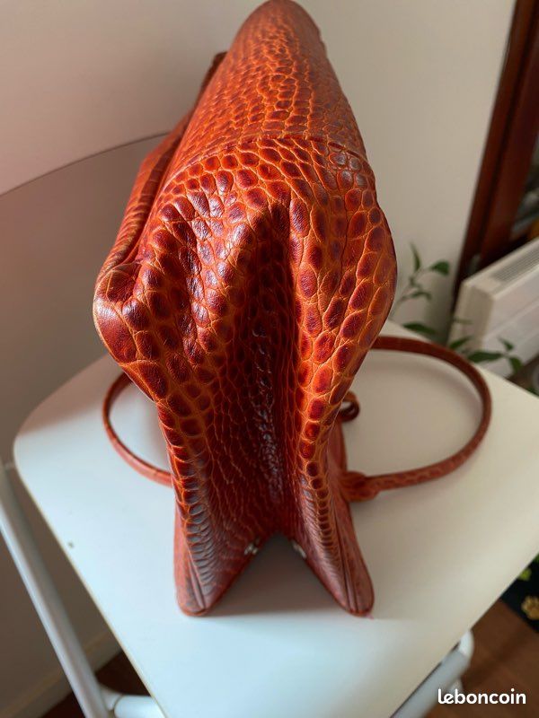 Lot 2 sacs Longchamp cuir embossé crocodile – Très bon état (image 6)