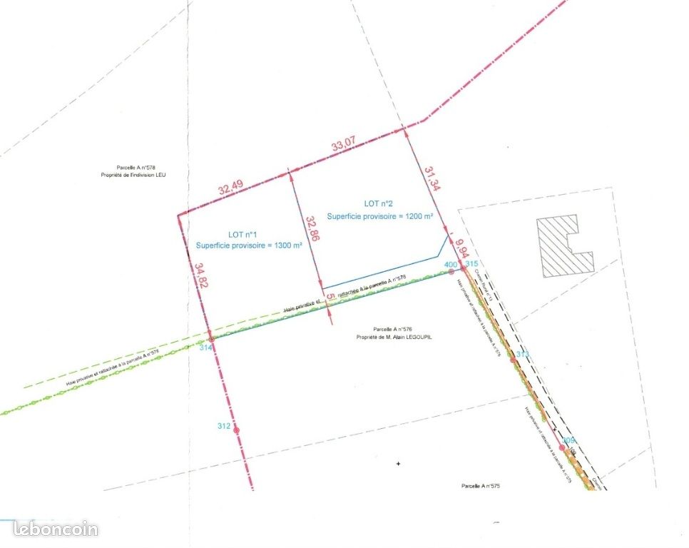Terrain 1250 m² · à Cerisy-la-Forêt · 1 250 m² · 35 200 €