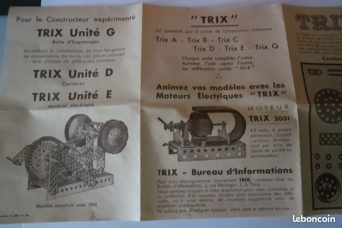 2 anciennes boites de mécano Trix (image 5)