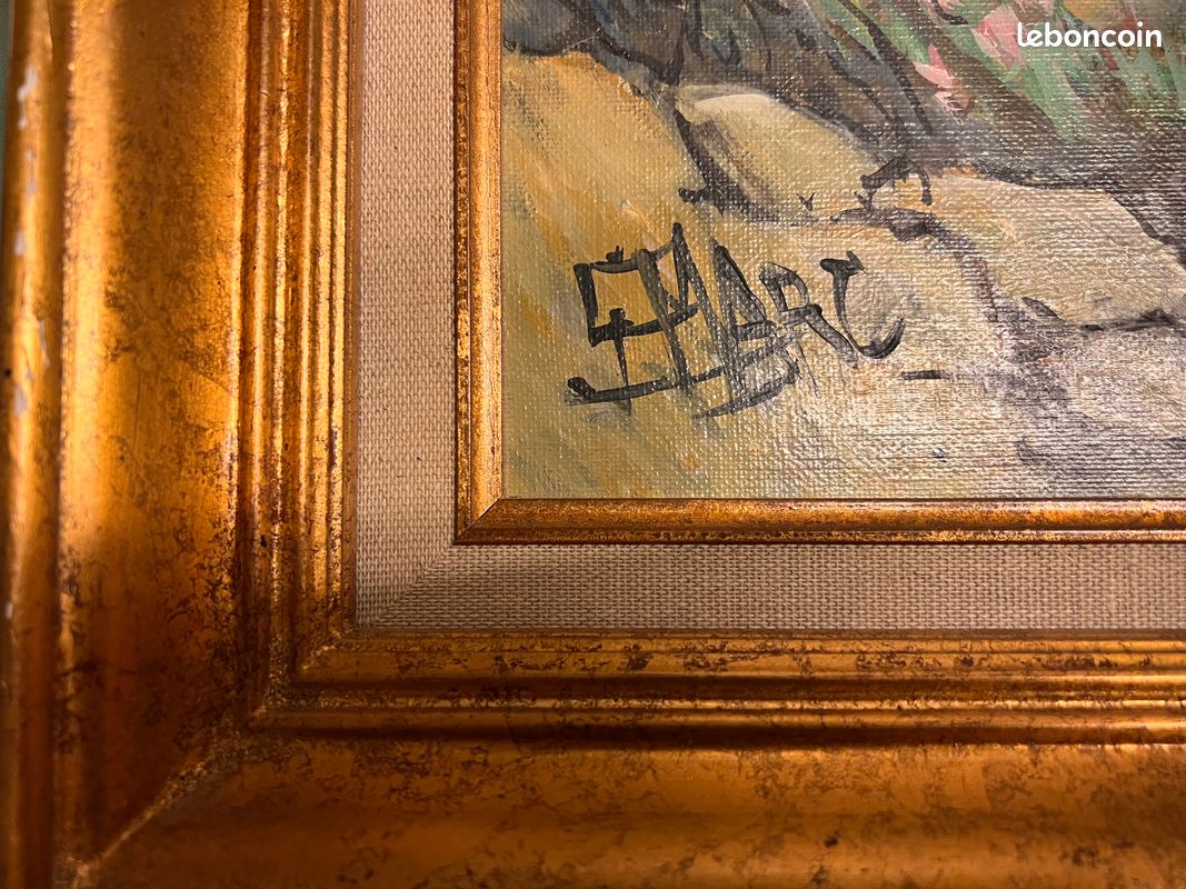 Peinture sur toile signée Marc Ecole française du XXe siècle (image 4)