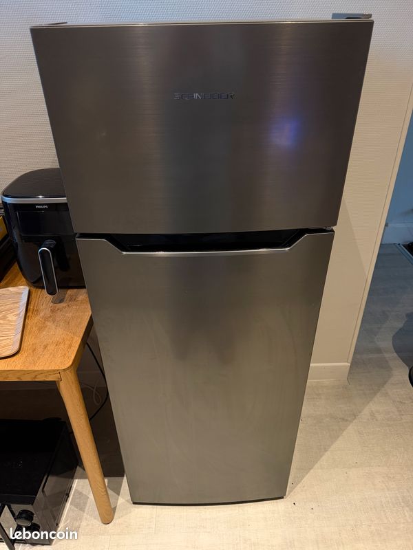Réfrigérateur Schneider 2 portes 206 L Inox (image 1)