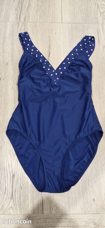 Maillot de bain 1 pièces bleu marine (image 1)