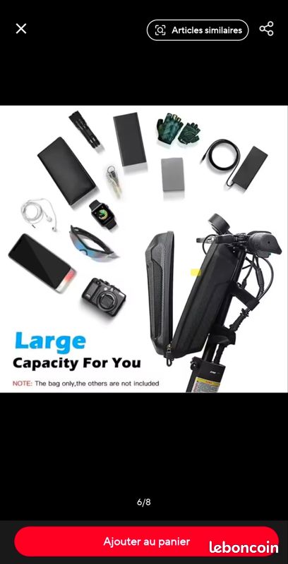 Sac étanche Vélo 4L – Coque Dure EVA – Fixation Avant – Neuf