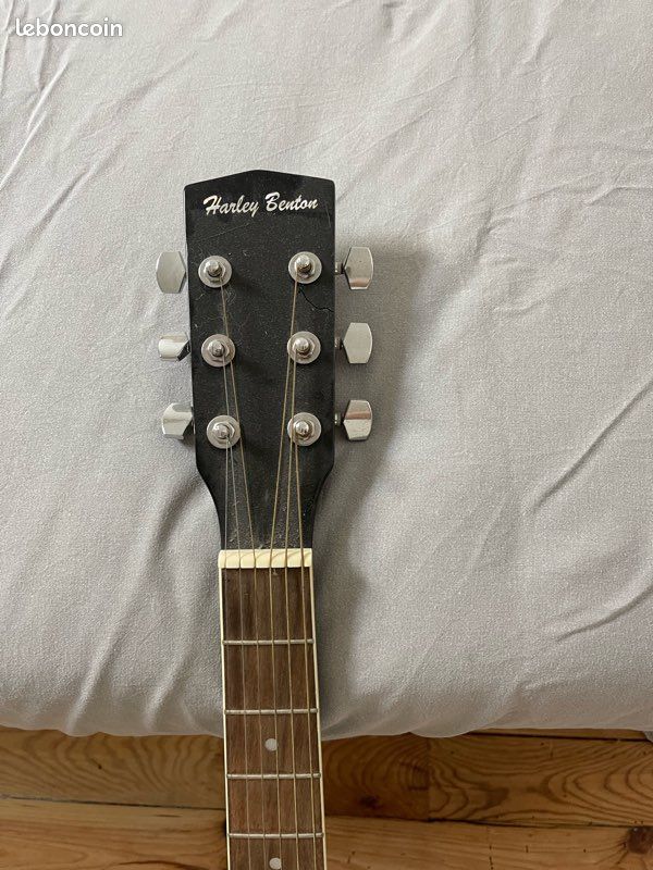 Guitare acoustique gaucher + housse de transport + support mural (image 4)