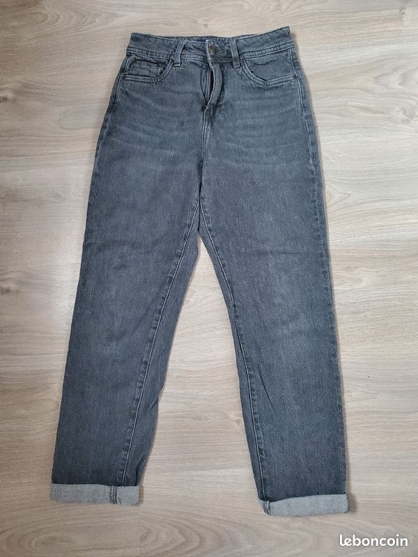 Jeans gris foncé regular fit W34/24 Bonobo Vêtements